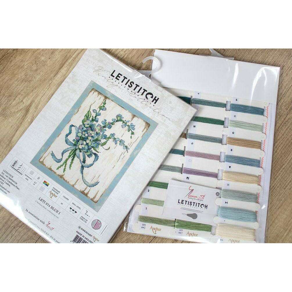 Counted Cross Stitch Kit BLUE I Leti974
