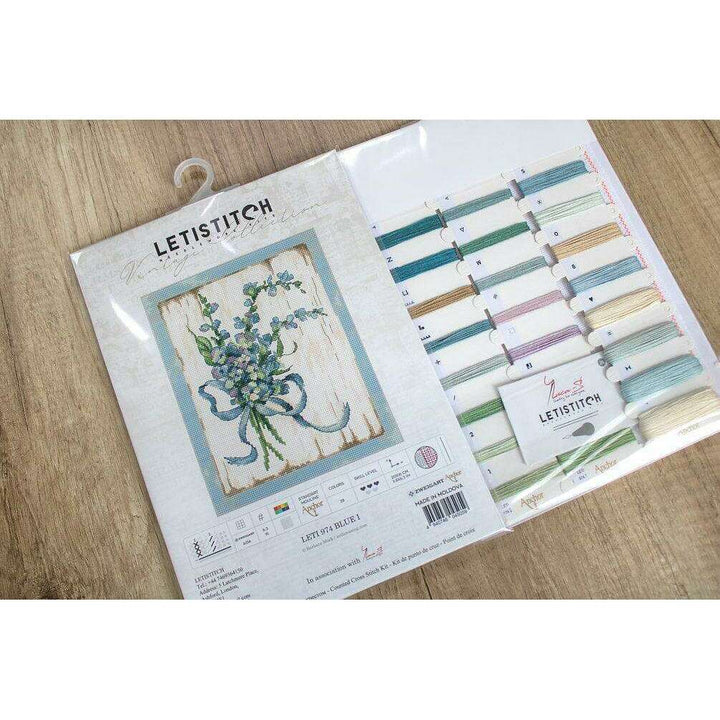 Counted Cross Stitch Kit BLUE I Leti974