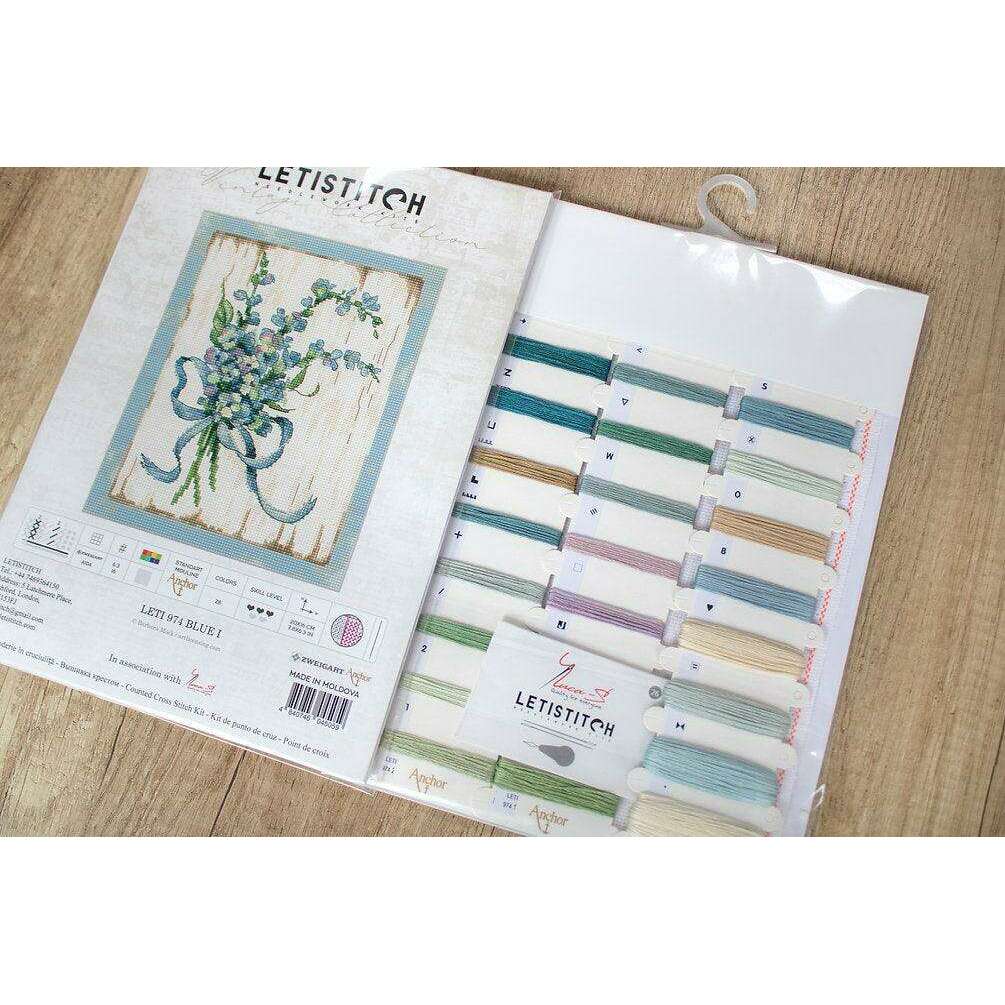 Counted Cross Stitch Kit BLUE I Leti974