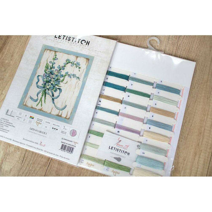 Counted Cross Stitch Kit BLUE I Leti974