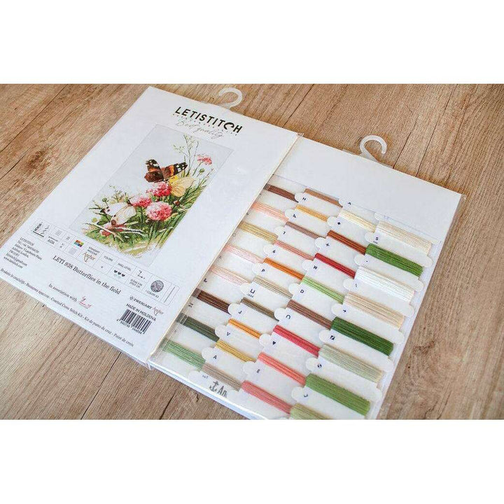 Counted Cross Stitch Kit Butterflies in the field Leti938