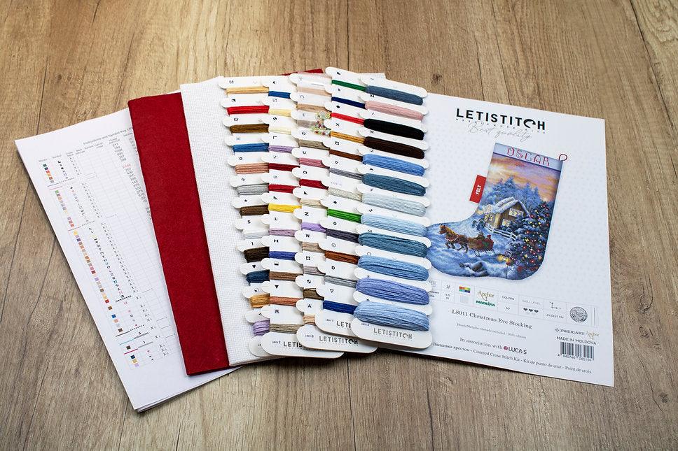 Counted Cross Stitch Kit Christmas Eve Stocking L8011