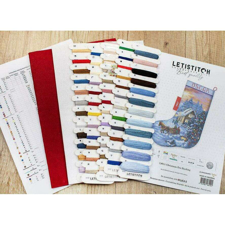 Counted Cross Stitch Kit Christmas Eve Stocking L8011