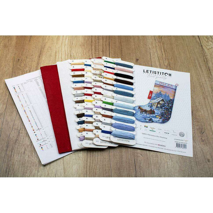 Counted Cross Stitch Kit Christmas Eve Stocking L8011