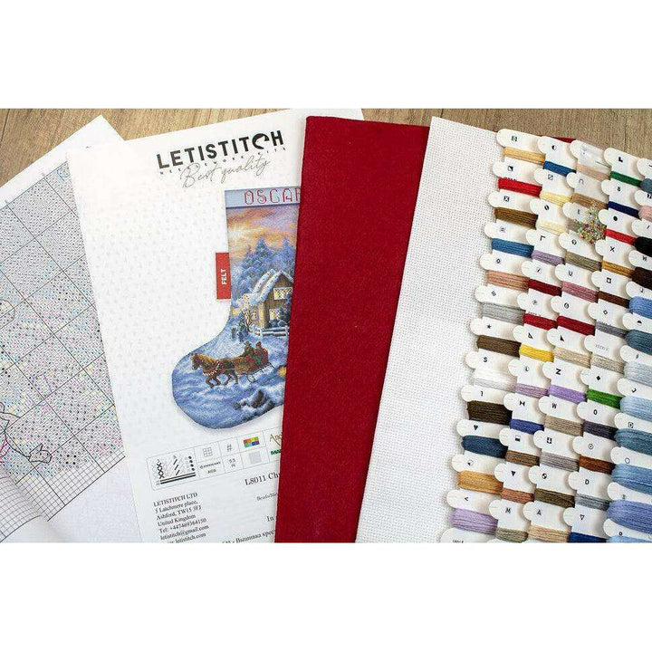 Counted Cross Stitch Kit Christmas Eve Stocking L8011