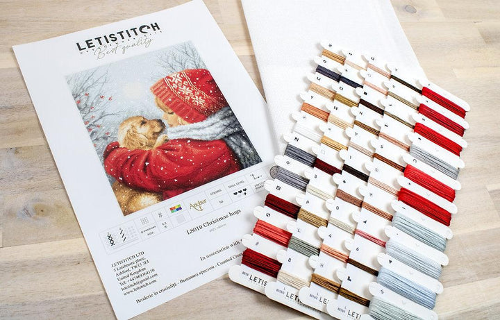 Counted Cross Stitch Kit Christmas hugs L8019