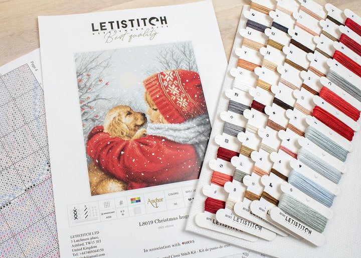 Counted Cross Stitch Kit Christmas hugs L8019