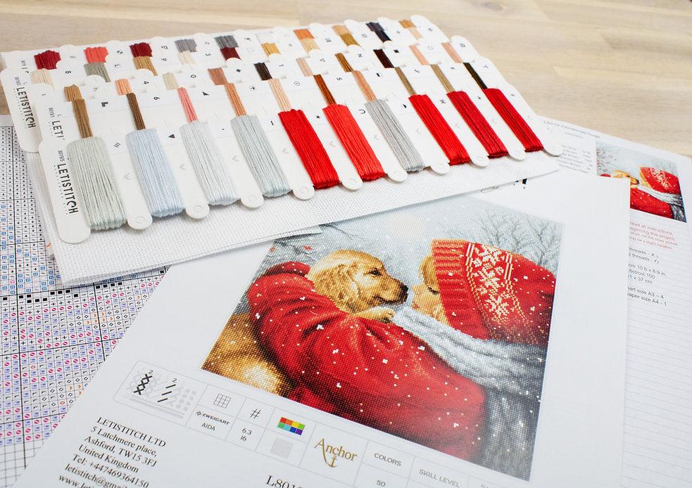 Counted Cross Stitch Kit Christmas hugs L8019