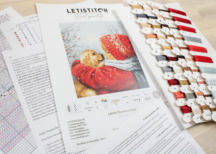 Counted Cross Stitch Kit Christmas hugs L8019