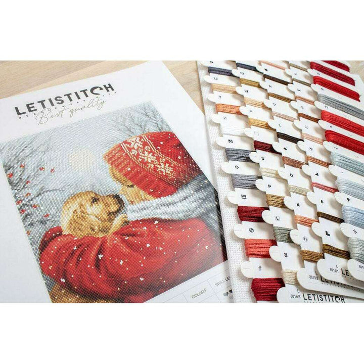 Counted Cross Stitch Kit Christmas hugs L8019