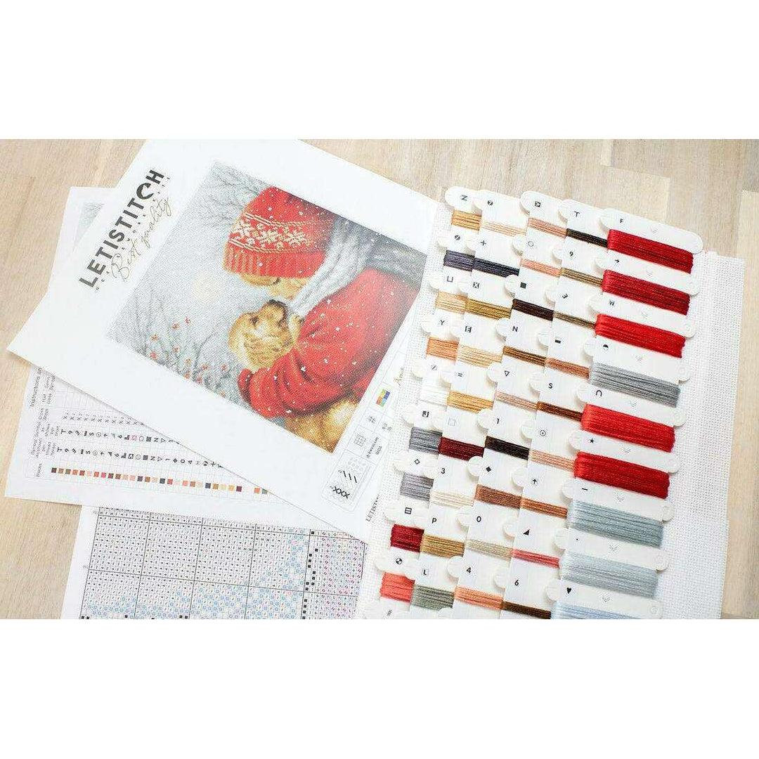 Counted Cross Stitch Kit Christmas hugs L8019