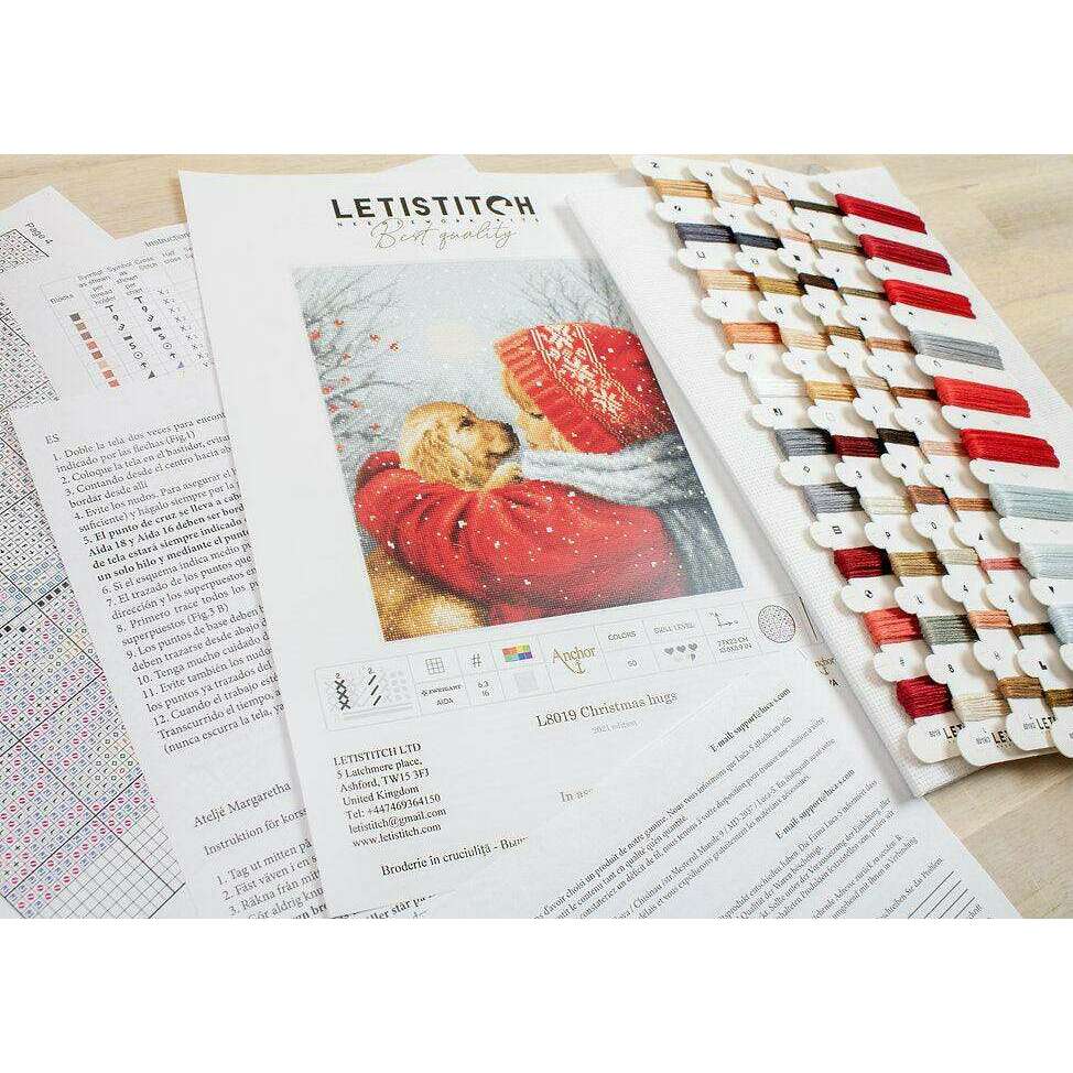 Counted Cross Stitch Kit Christmas hugs L8019