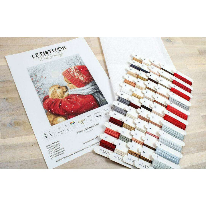 Counted Cross Stitch Kit Christmas hugs L8019