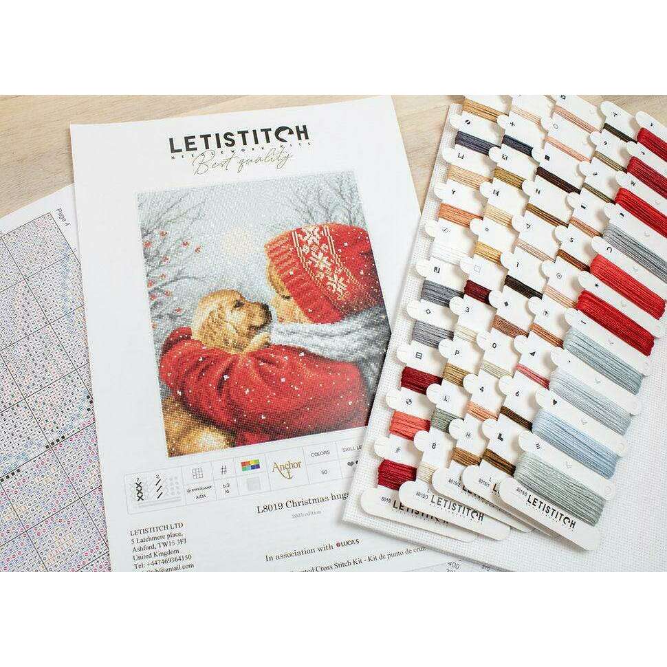 Counted Cross Stitch Kit Christmas hugs L8019