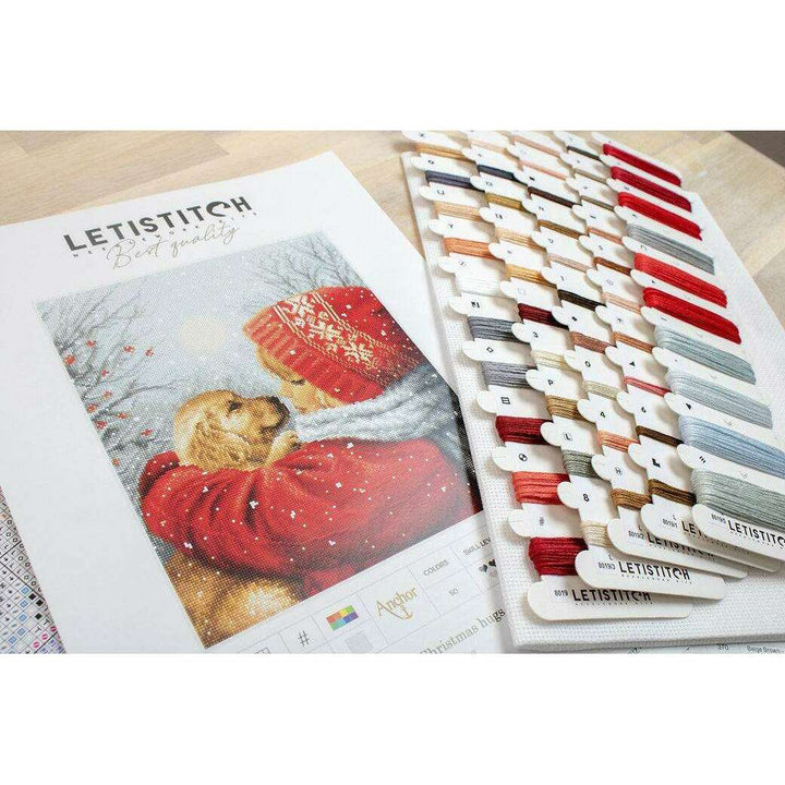 Counted Cross Stitch Kit Christmas hugs L8019