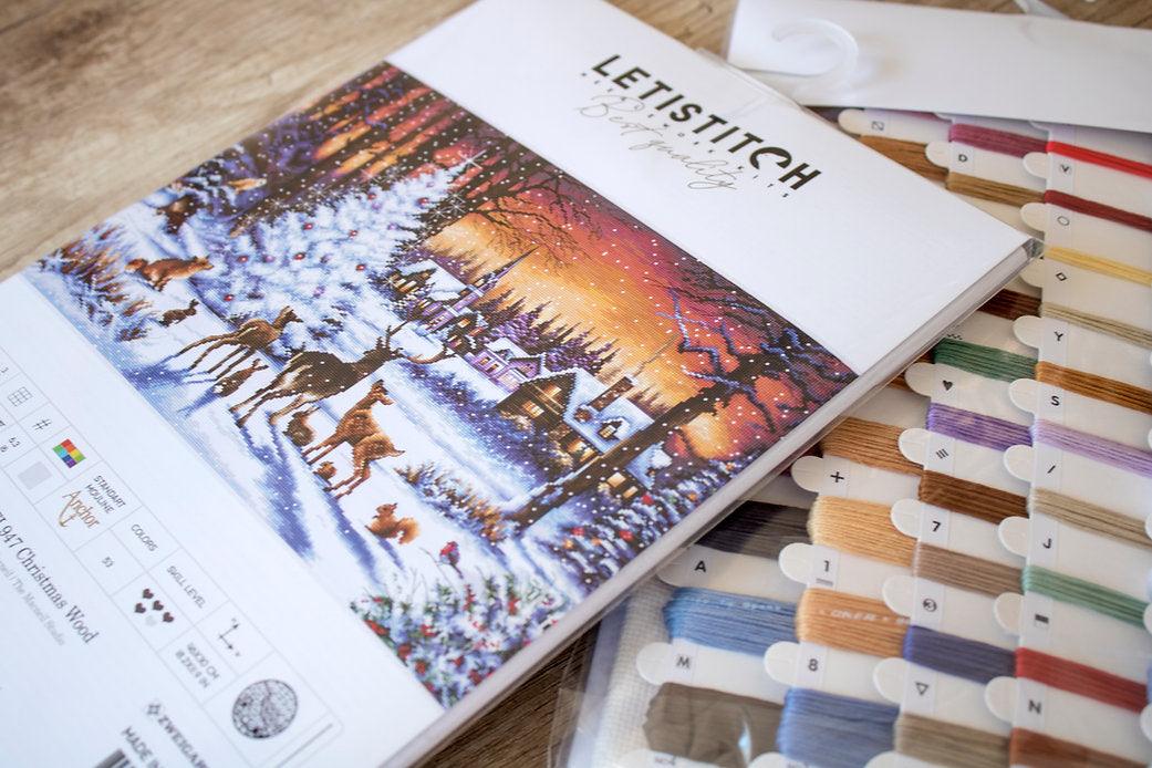 Counted Cross Stitch Kit Christmas Wood Leti947