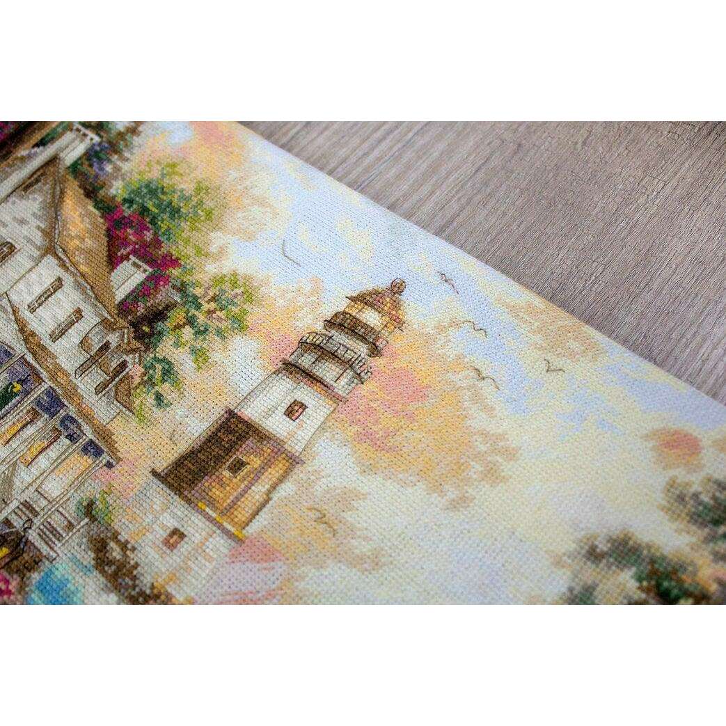 Counted Cross Stitch Kit Cottage by the sea Leti962