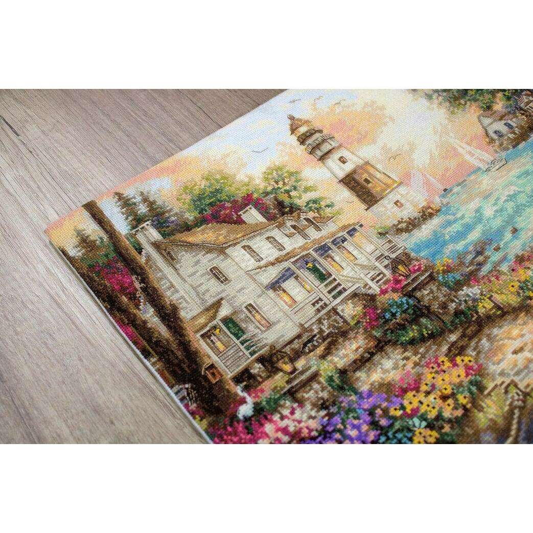 Counted Cross Stitch Kit Cottage by the sea Leti962