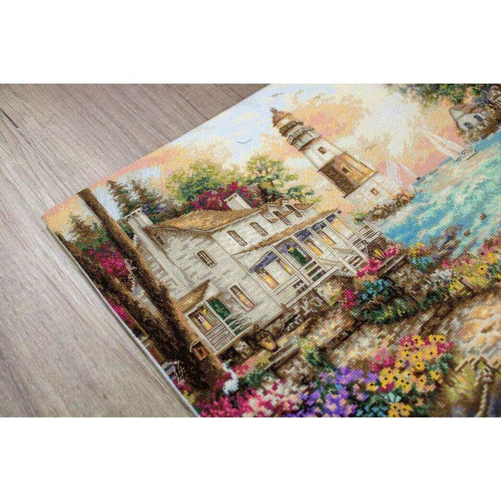 Counted Cross Stitch Kit Cottage by the sea Leti962