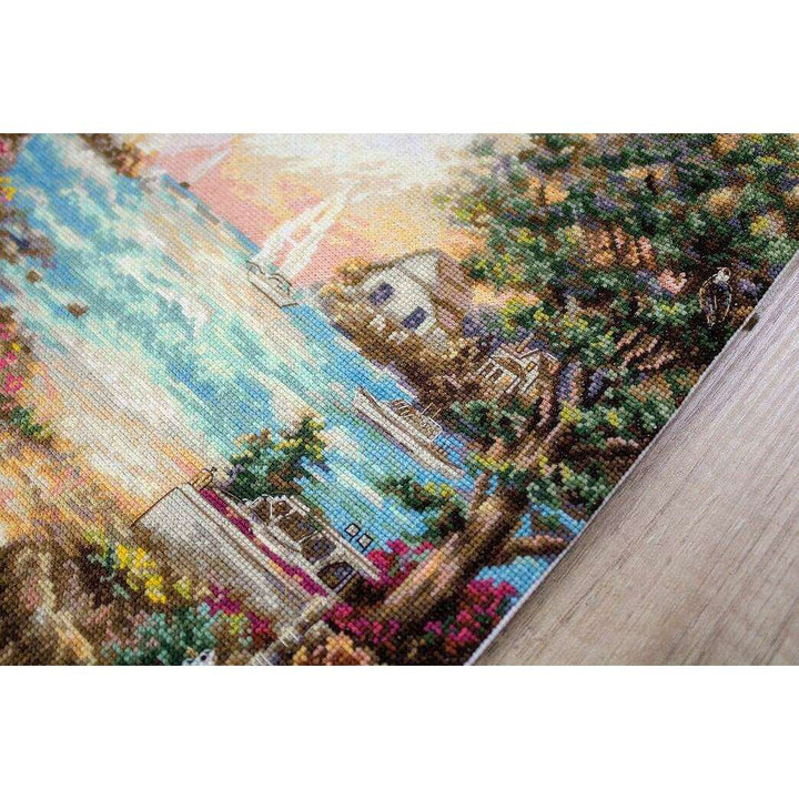 Counted Cross Stitch Kit Cottage by the sea Leti962