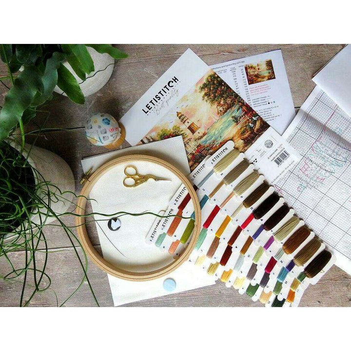Counted Cross Stitch Kit Cottage by the sea Leti962