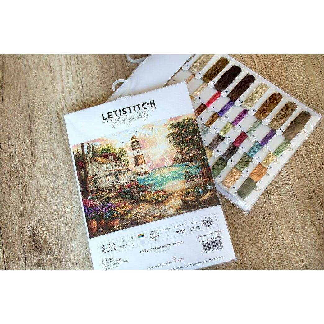 Counted Cross Stitch Kit Cottage by the sea Leti962