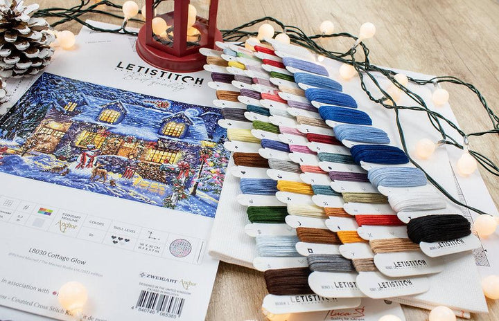 Counted Cross Stitch Kit Cottage Glow L8030