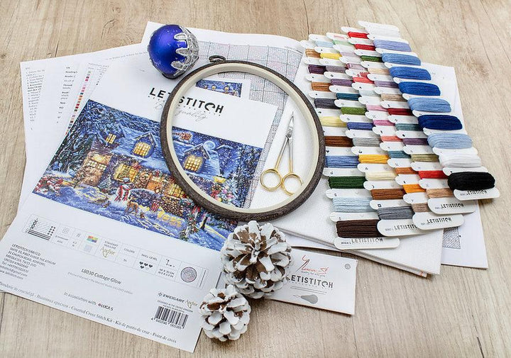 Counted Cross Stitch Kit Cottage Glow L8030