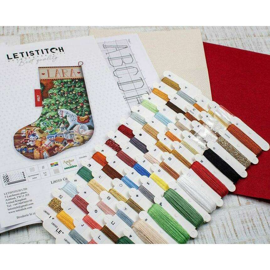 Counted Cross Stitch Kit Cozy Christmas Stocking L8010