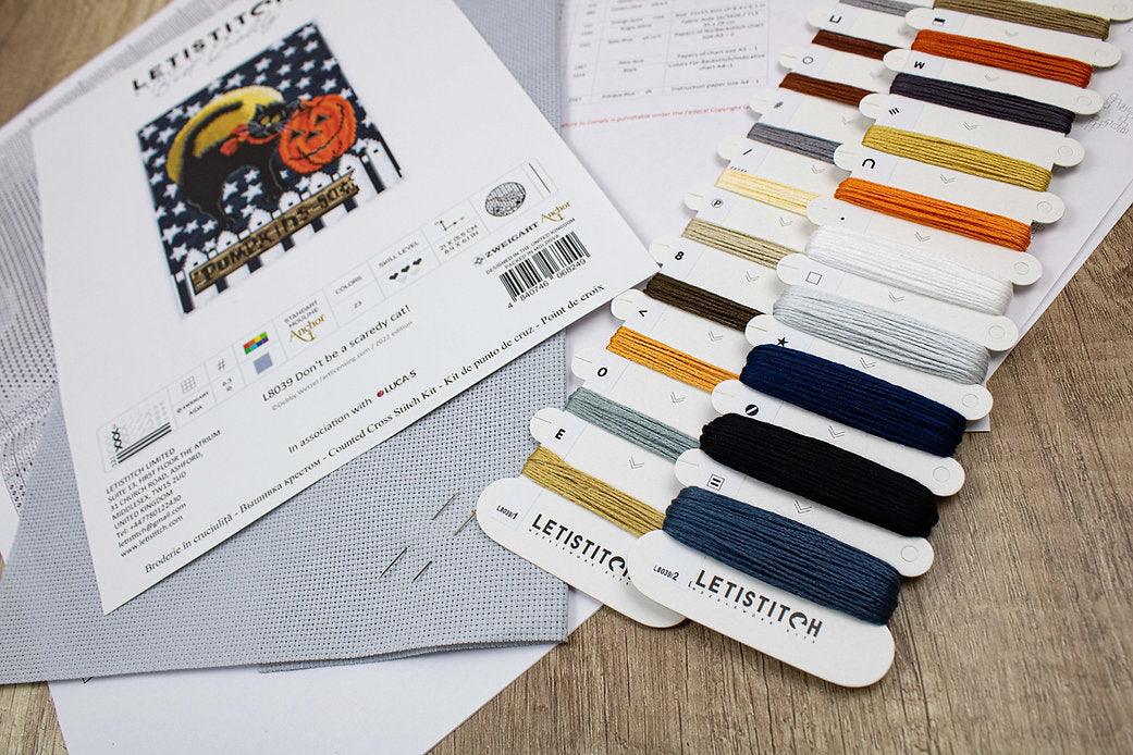 Counted Cross Stitch Kit Don't be a scaredy cat! L8039