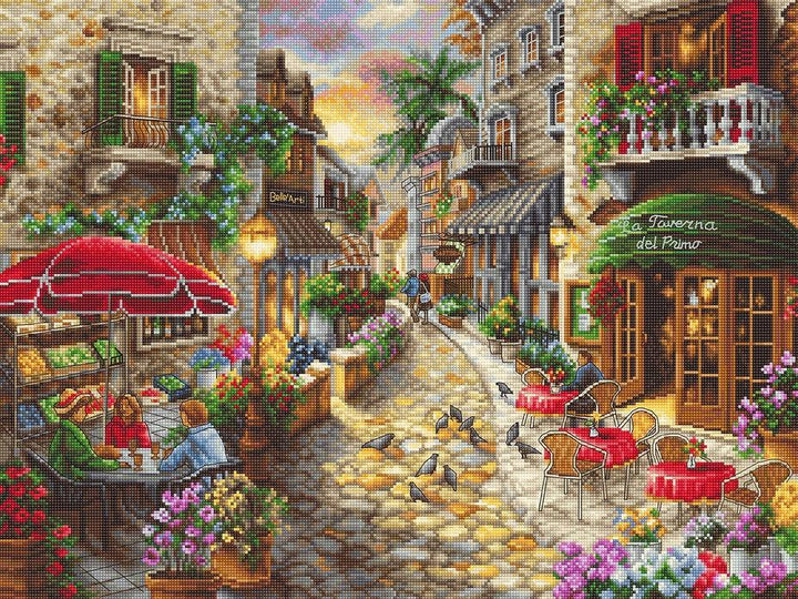 Counted Cross Stitch Kit Early Evening in Avola L8021