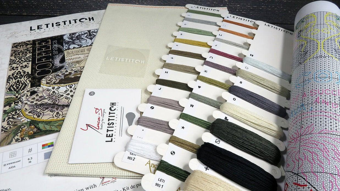 Counted Cross Stitch Kit Lion Coffee B Leti993