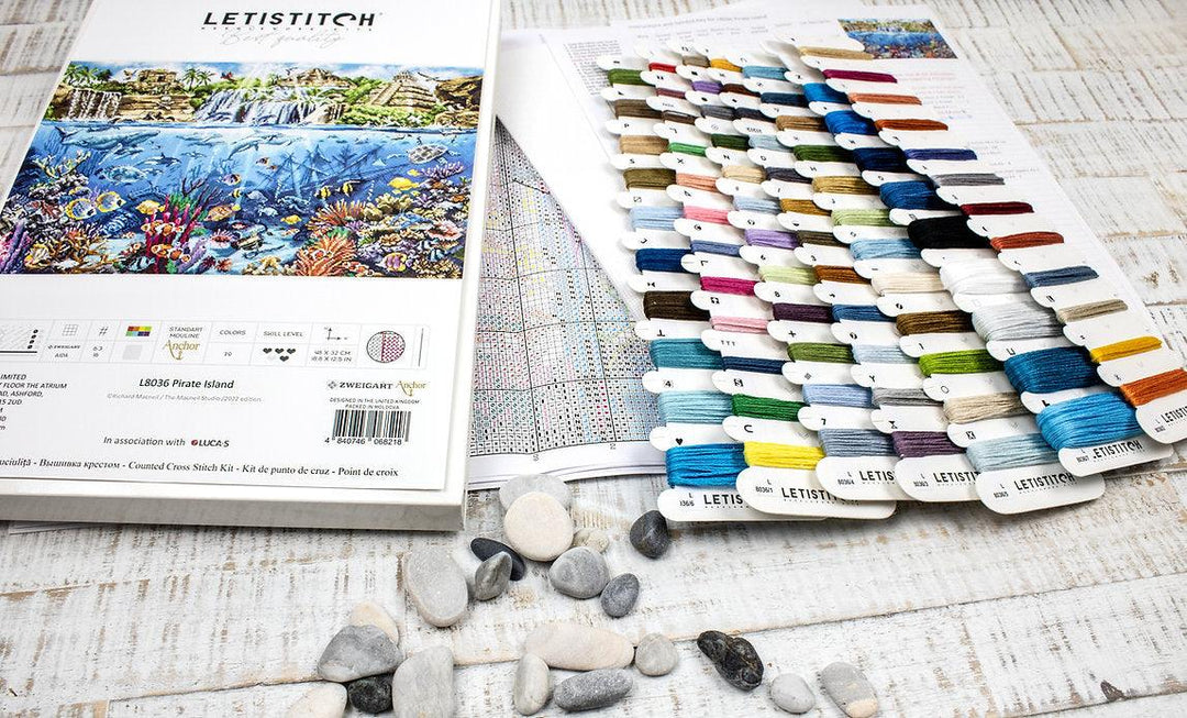 Counted Cross Stitch Kit Pirate Island L8036