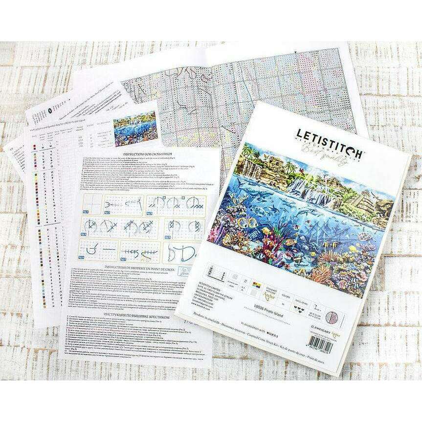 Counted Cross Stitch Kit Pirate Island L8036