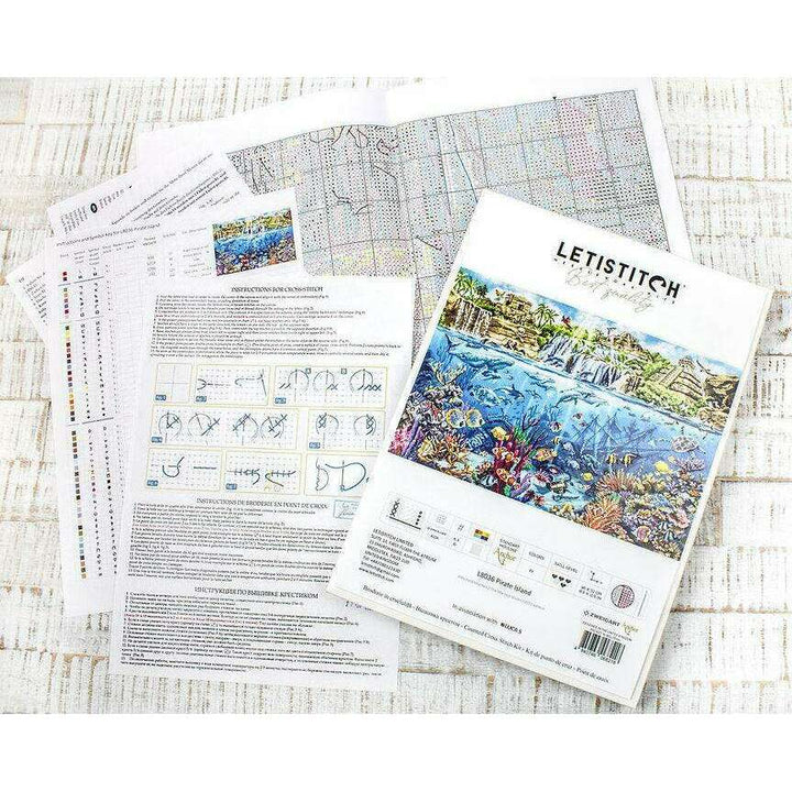 Counted Cross Stitch Kit Pirate Island L8036