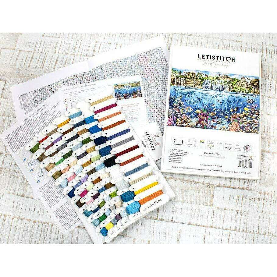 Counted Cross Stitch Kit Pirate Island L8036