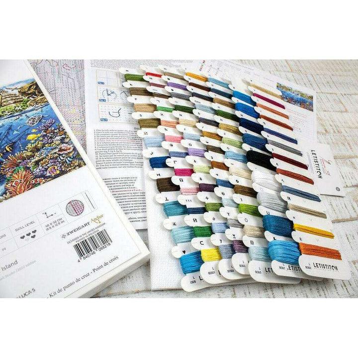 Counted Cross Stitch Kit Pirate Island L8036