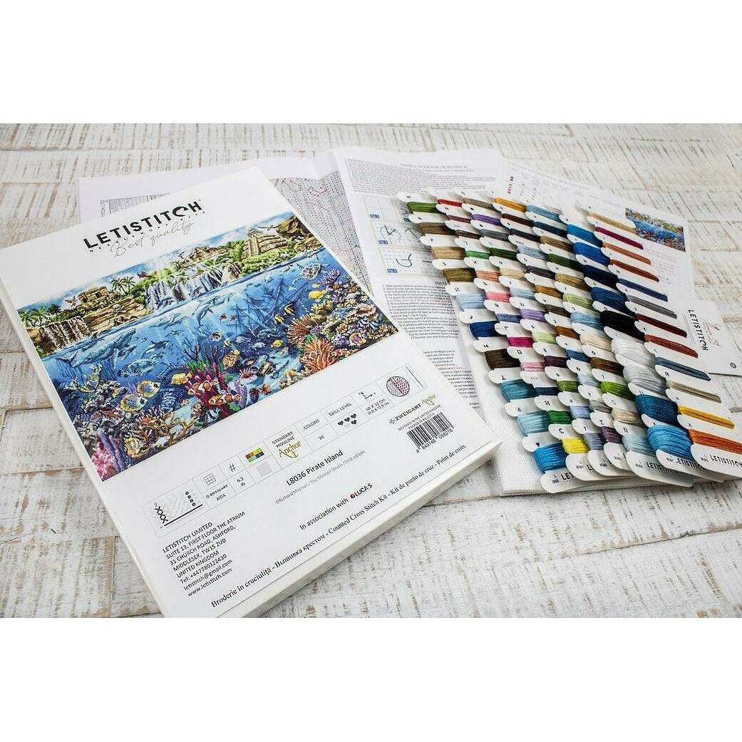 Counted Cross Stitch Kit Pirate Island L8036