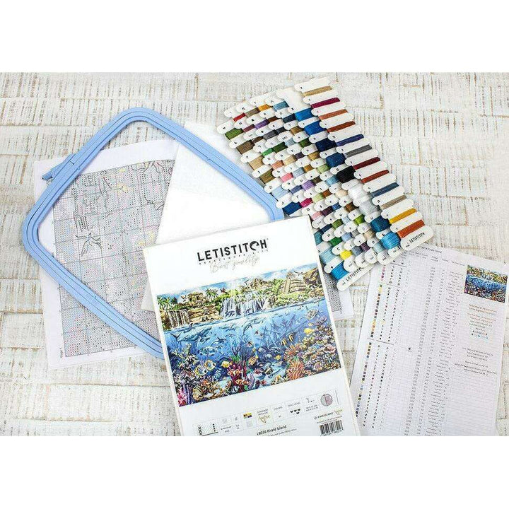 Counted Cross Stitch Kit Pirate Island L8036
