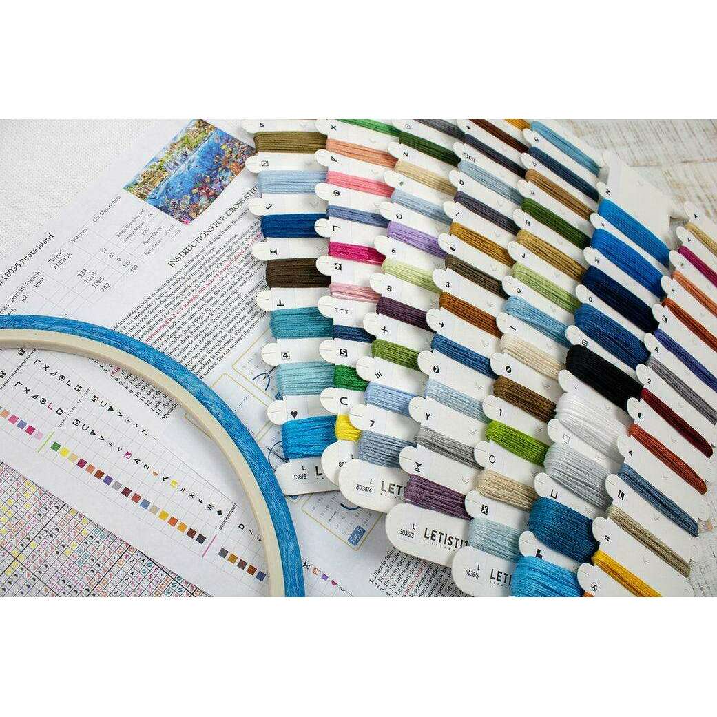 Counted Cross Stitch Kit Pirate Island L8036