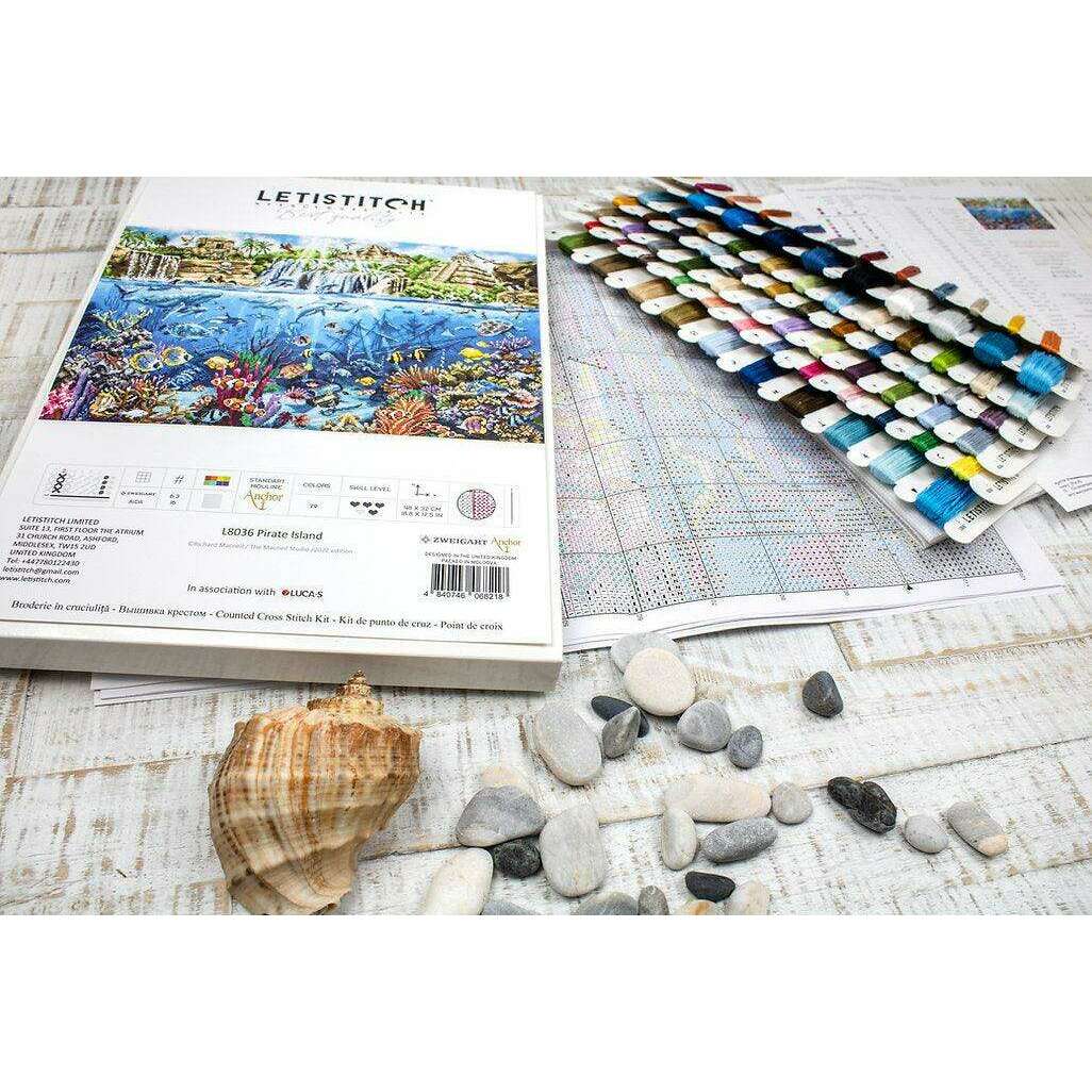 Counted Cross Stitch Kit Pirate Island L8036