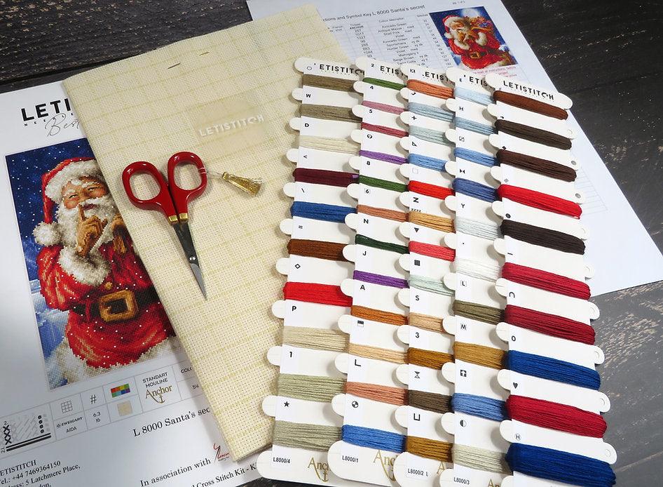 Counted Cross Stitch Kit Santa Christmas secret L8000