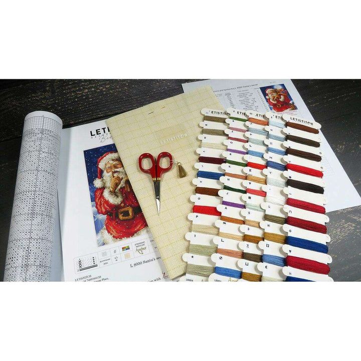 Counted Cross Stitch Kit Santa Christmas secret L8000