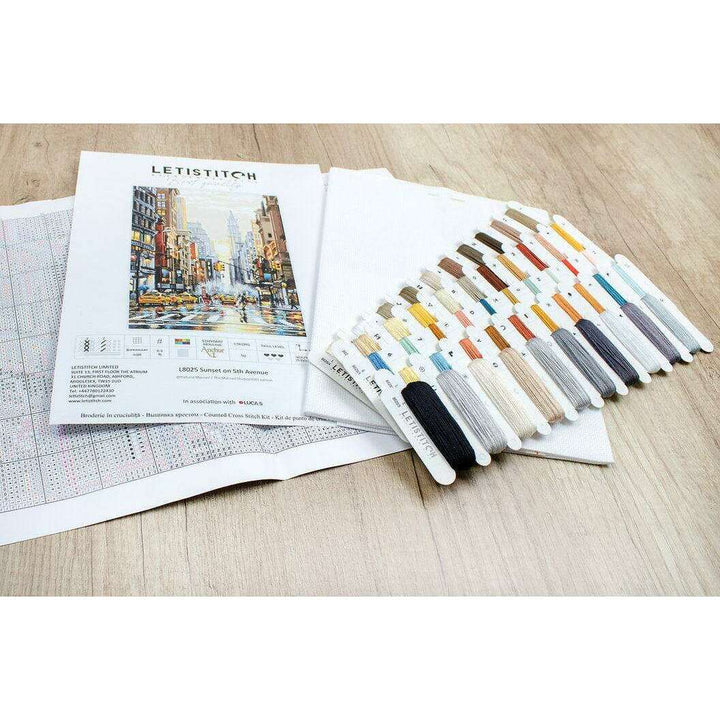 Counted Cross Stitch Kit Sunset on 5th Avenue L8025