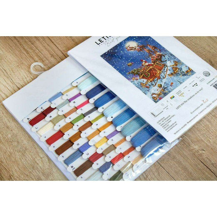 Counted Cross Stitch Kit The reindeers on their way! Leti958