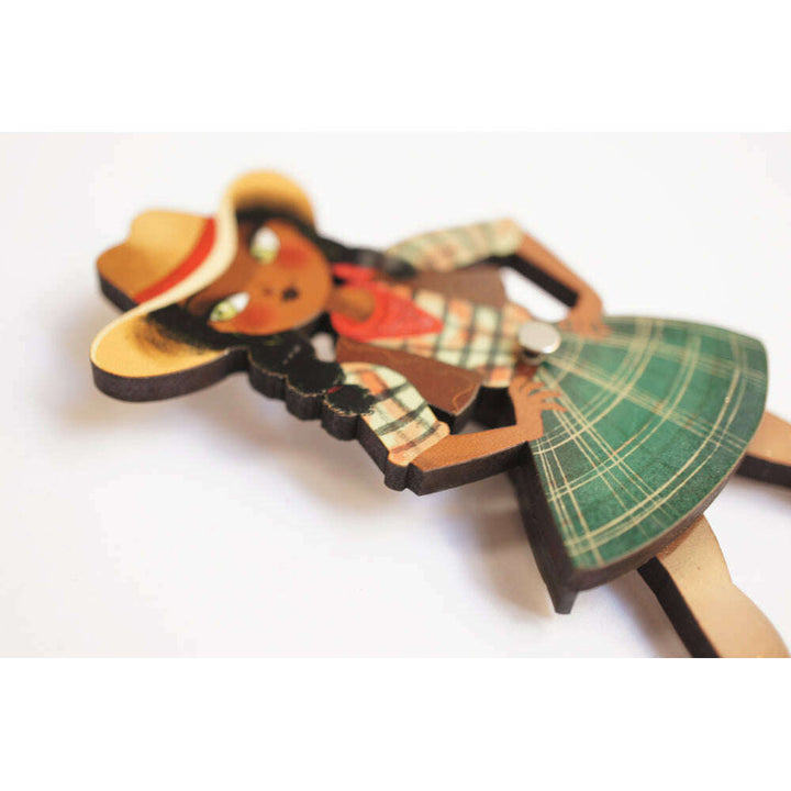Country girl dancing Brooch by Laliblue 2
