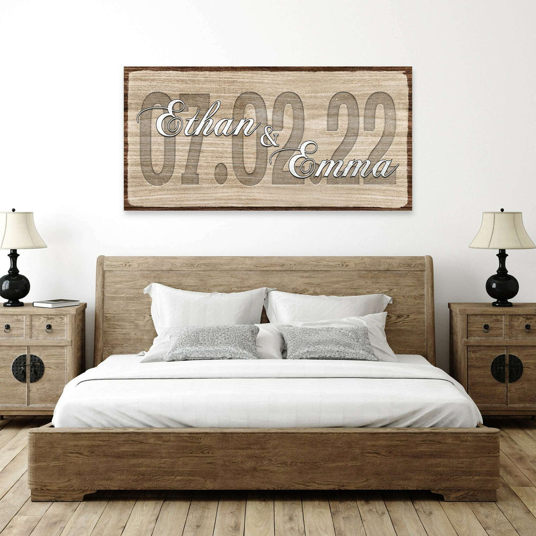 Couple Wedding Date Sign