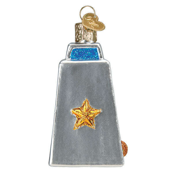 Old World Christmas Cowbell Blown Glass Ornament
