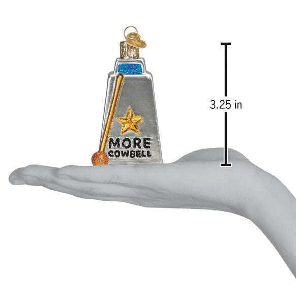 Old World Christmas Cowbell Blown Glass Ornament