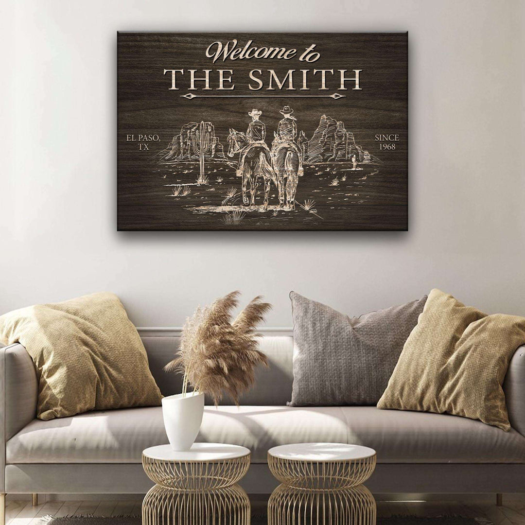 Cowboy Welcome Sign